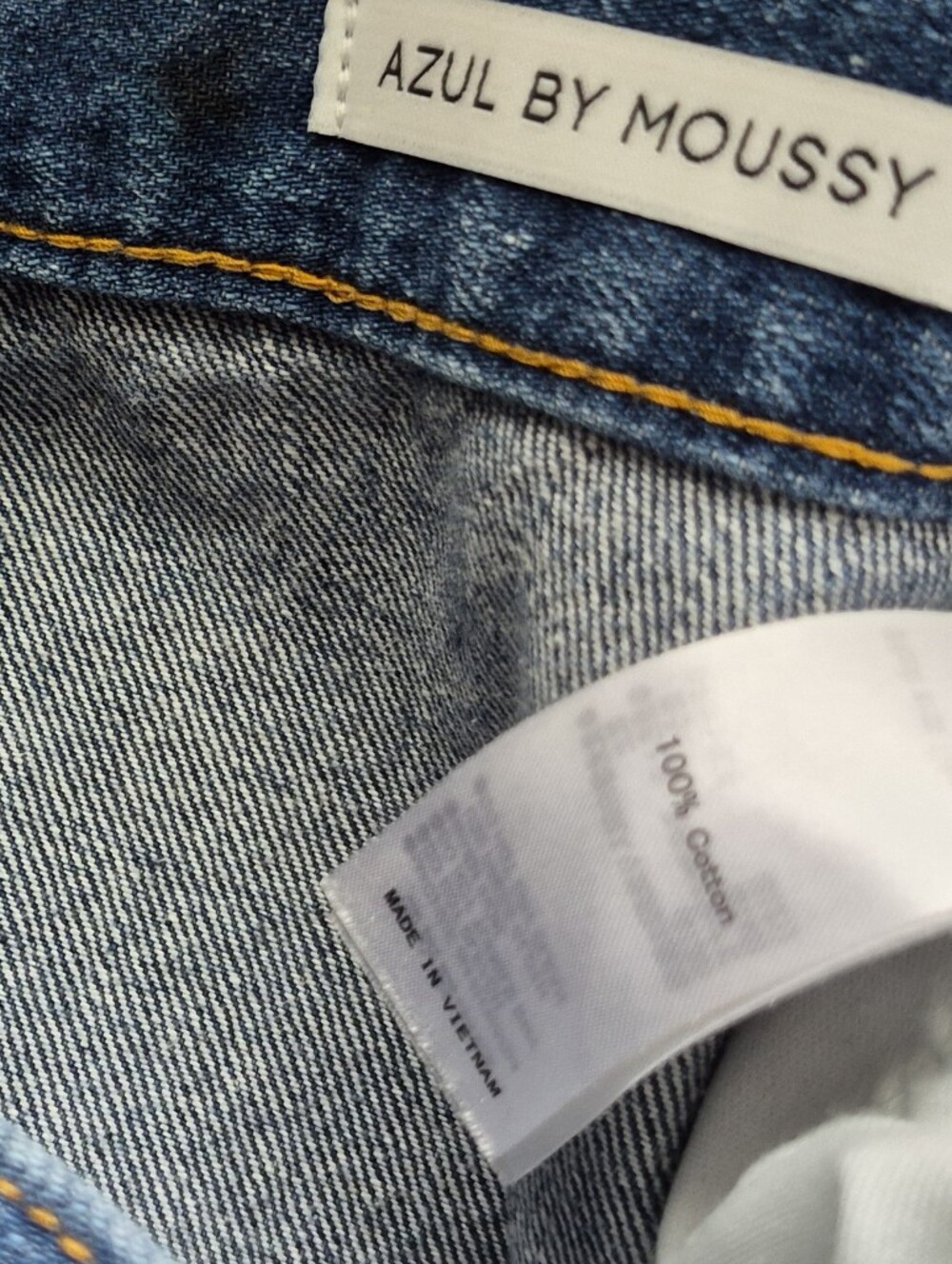 Azul By Moussy Vintage Denim Skirt Maxi Women 100% Cotton Raw Hem Made in Japan - Picture 8 of 10